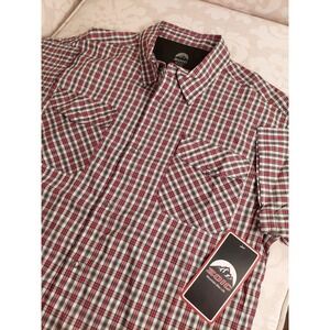 NEW!‎ Zoic Men's District Jersey Red Plaid Snap Button SS Cycling Shirt Sz M $80